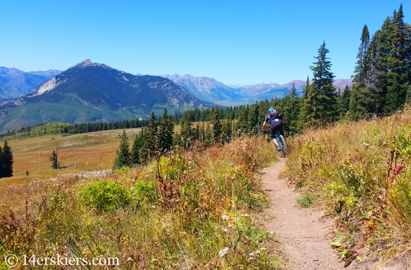 Frank Konsella mountain biking Point Lookout Trail near Crested Butte.