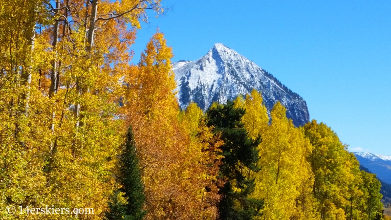 fall colors with Crested Butte peak.