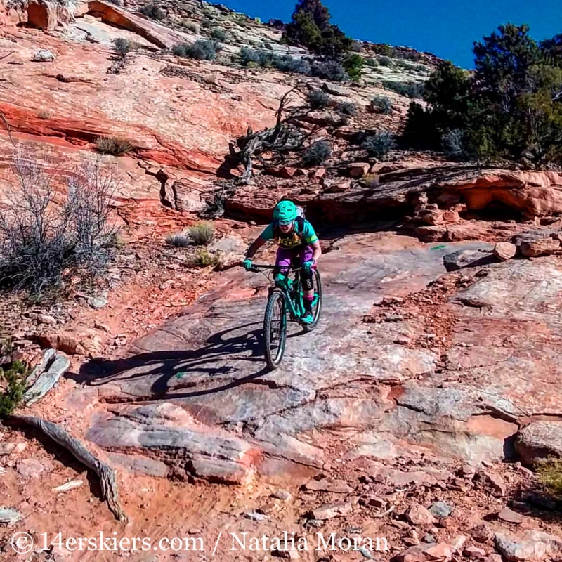 Mountain biking Navajo Rocks Chaco Loop in Moab