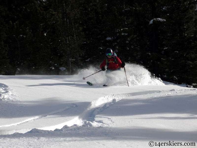 Brittany Konsella Monarch skiing