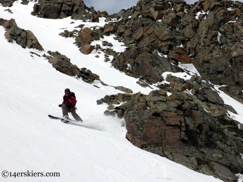 Cory Thibidoux skiing Mt Ouray