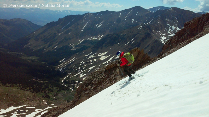 Brittany Konsella backcountry skiing on Mount Champion. 