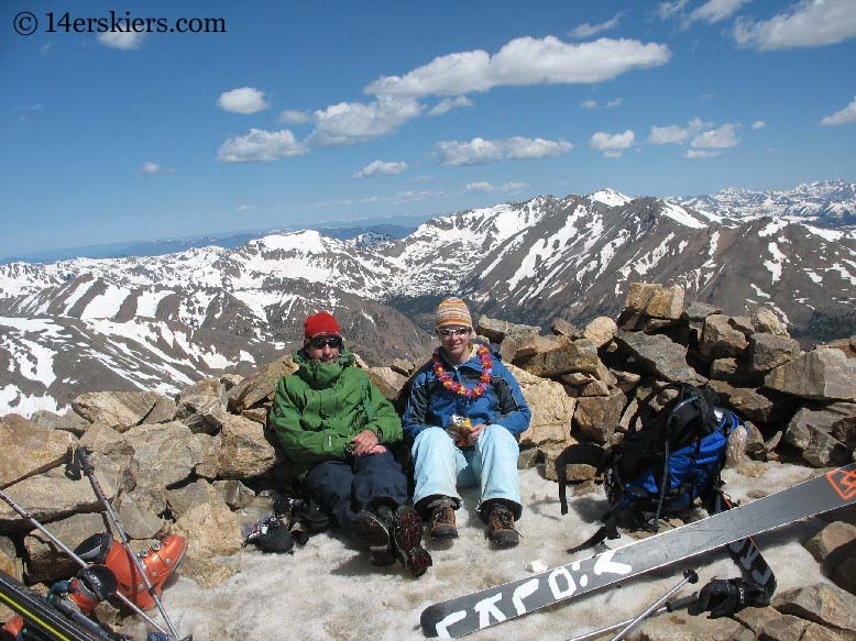 Frank & Brittany Konsella on the summit of Mount Elbert.  