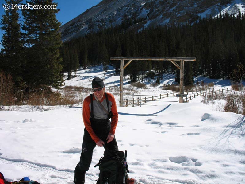 Getting ready for backcountry skiin on Mount Sherman.  