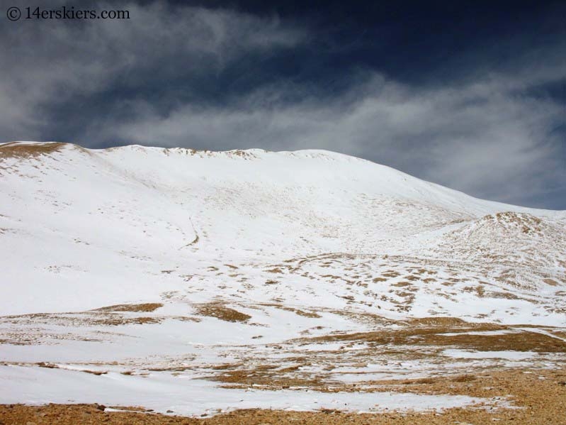 Mount Sherman in winter. 