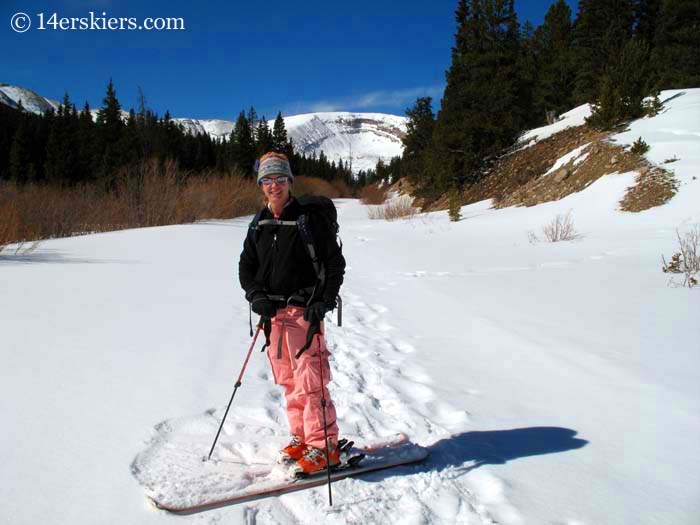 Backcountry skiing on Mount Sherman. 