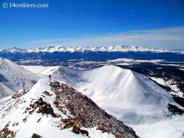 Brittany Walker Konsella climbing to go backcountry skiing on Mount Sherman. 