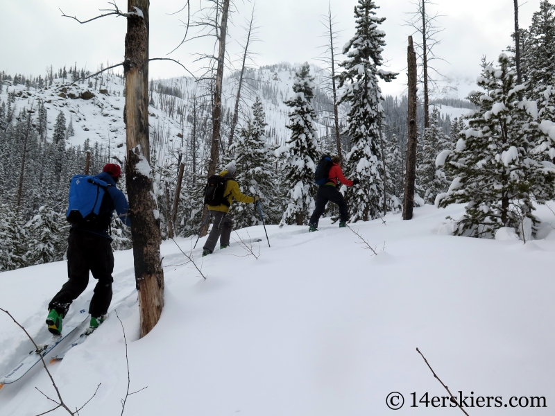 Backcountry skiing Mount Shimer near Aspen.