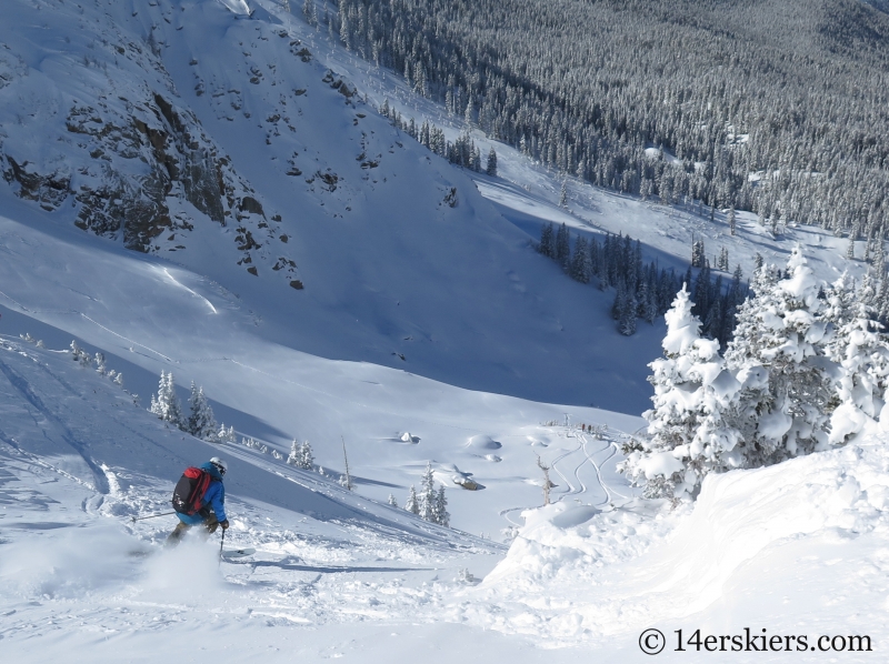 Frank Konsella backcountry skiing on Mount Shimer near Aspen.