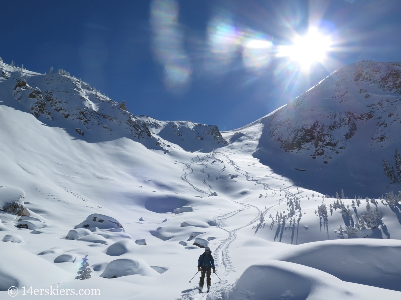 Frank Konsella backcountry skiing on Mount Shimer near Aspen.