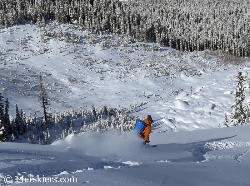 Sam Coffey backcountry skiing Mount Shimer near Aspen