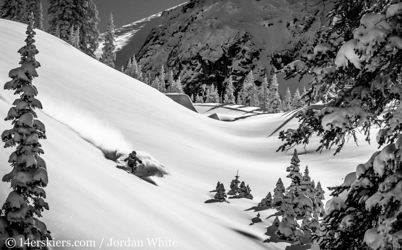 Brittany Konsella backcountry skiing Mount Shimer near Aspen.