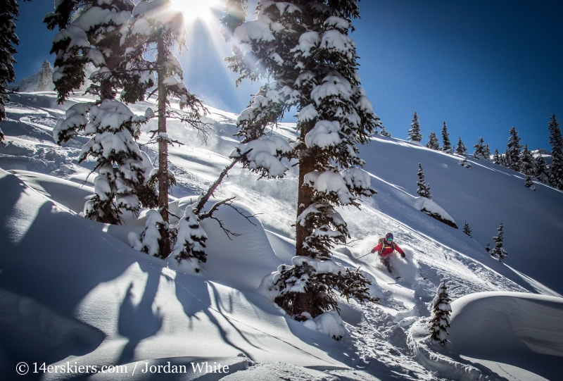 Brittany Konsella backcountry skiing Mount Shimer near Aspen.