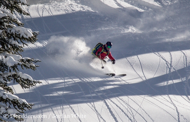 Brittany Konsella backcountry skiing Mount Shimer near Aspen.