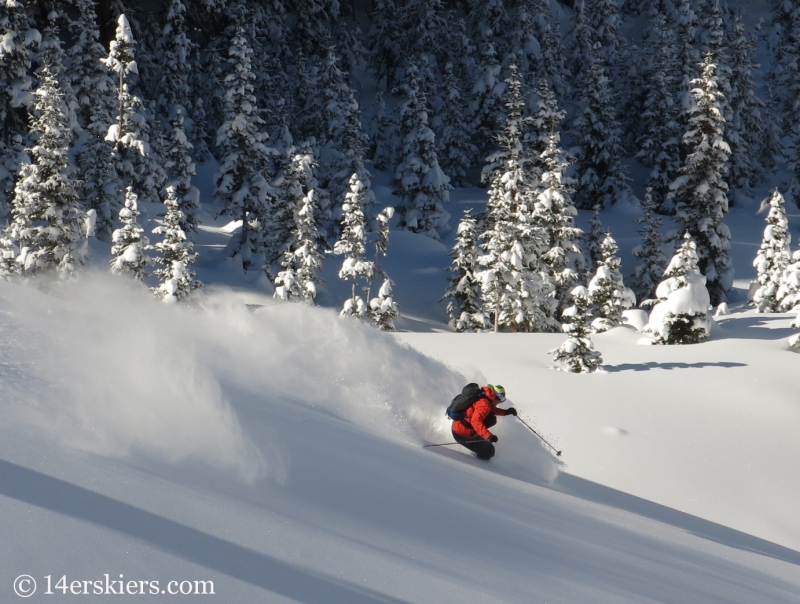 Jordan White backcountry skiing Mount Shimer near Aspen.