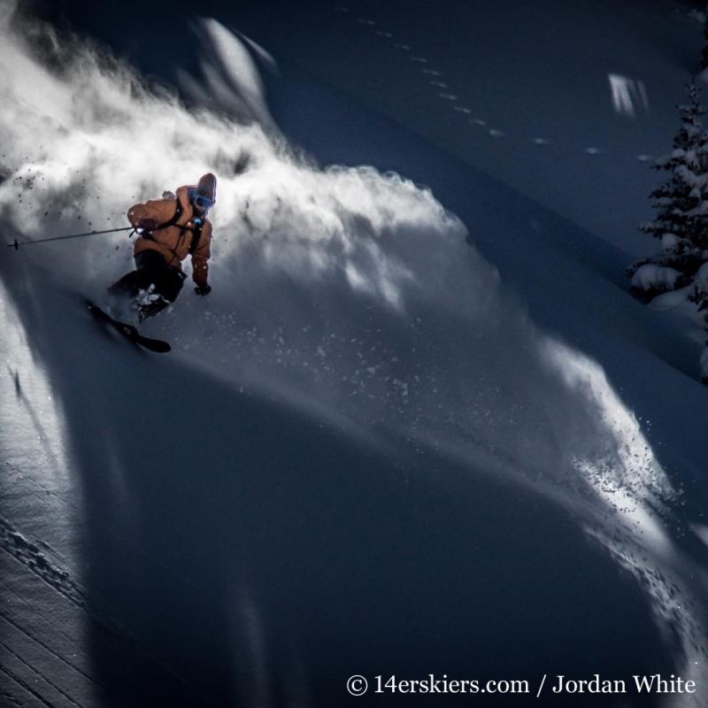 Sam Coffey backcountry skiing Mount Shimer near Aspen