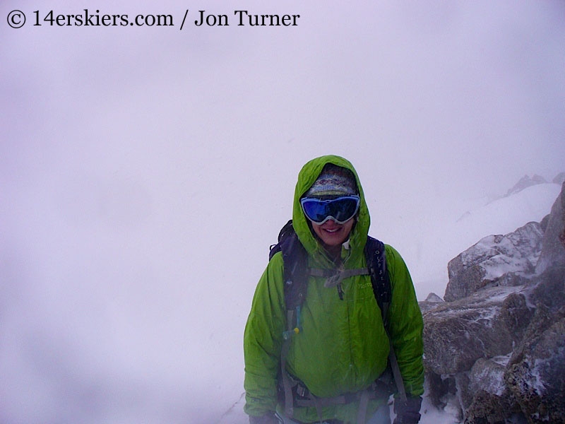 Brittany Walker Konsella on the summit of Mount Massive. 