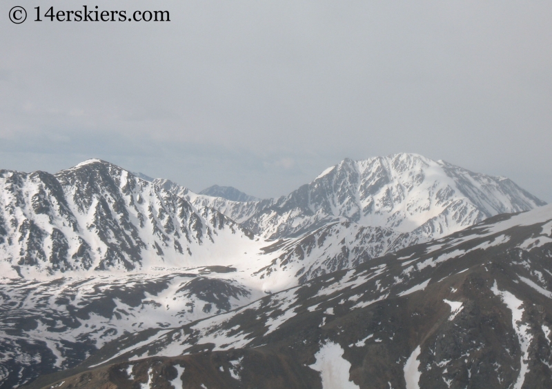 La Plata Peak seen from Mount Massive. 