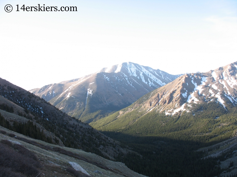 Mount Elbert seen from Mount Massive. 