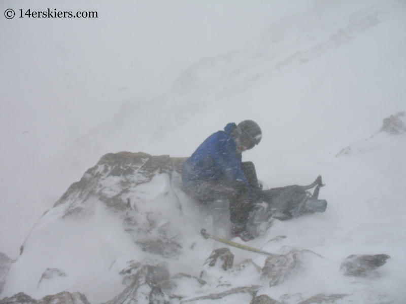 Jon Turner backcountry skiing on Mount Massive.