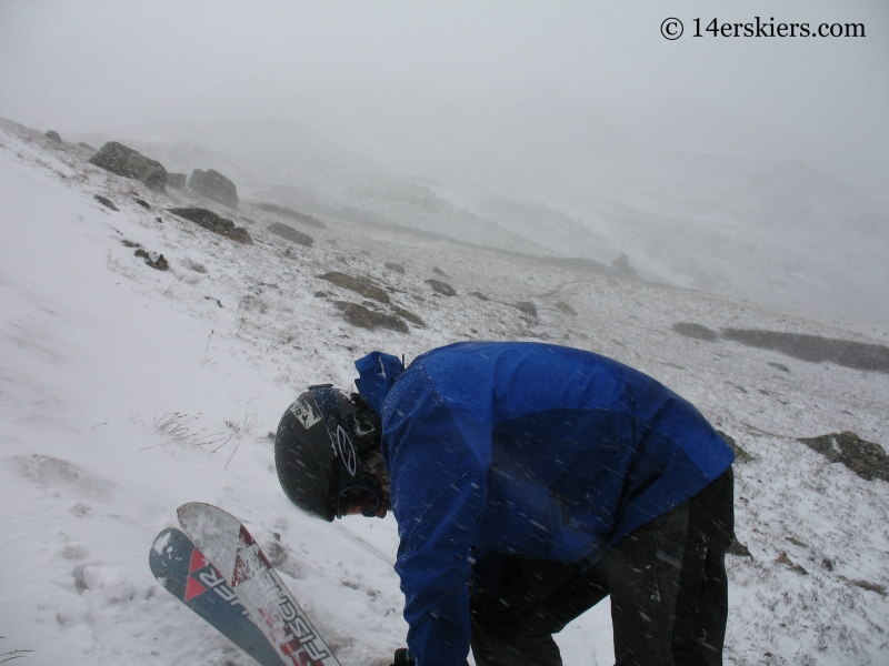 Snowing on Mount Massive