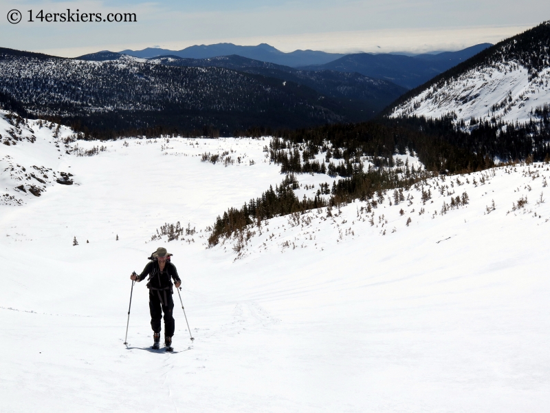 Frank Stern skinning near Mt. Eva