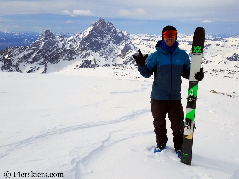 Backcountry skiing Mt. Moran Skillet