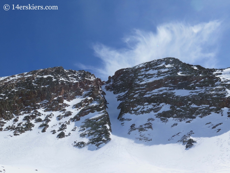 Naked Lady couloir near Silverton, CO. 