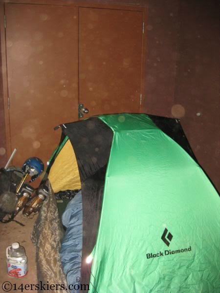 Snow camping near the Maroon Bells