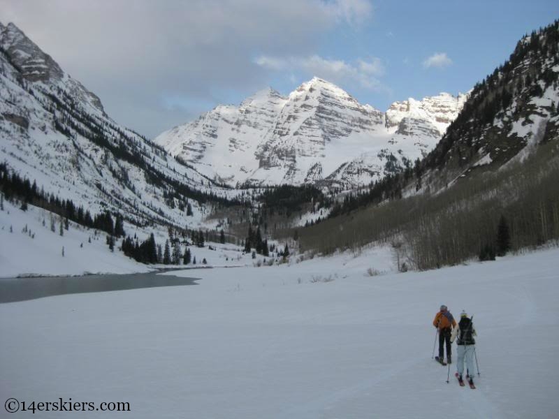 Skiing the Maroon Bells in April