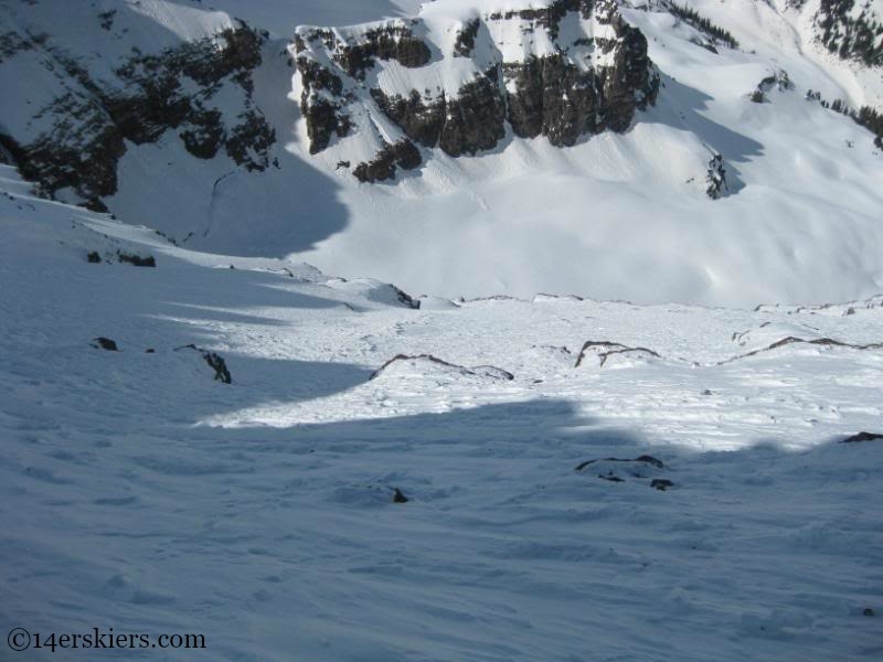 Backcountry skiing on North Maroon.