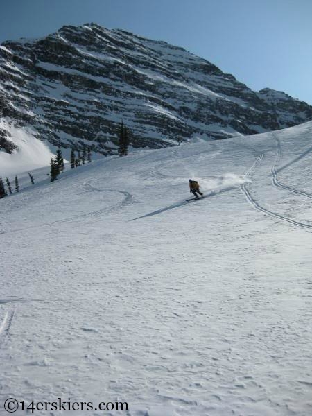 Backcountry skiing on North Maroon.