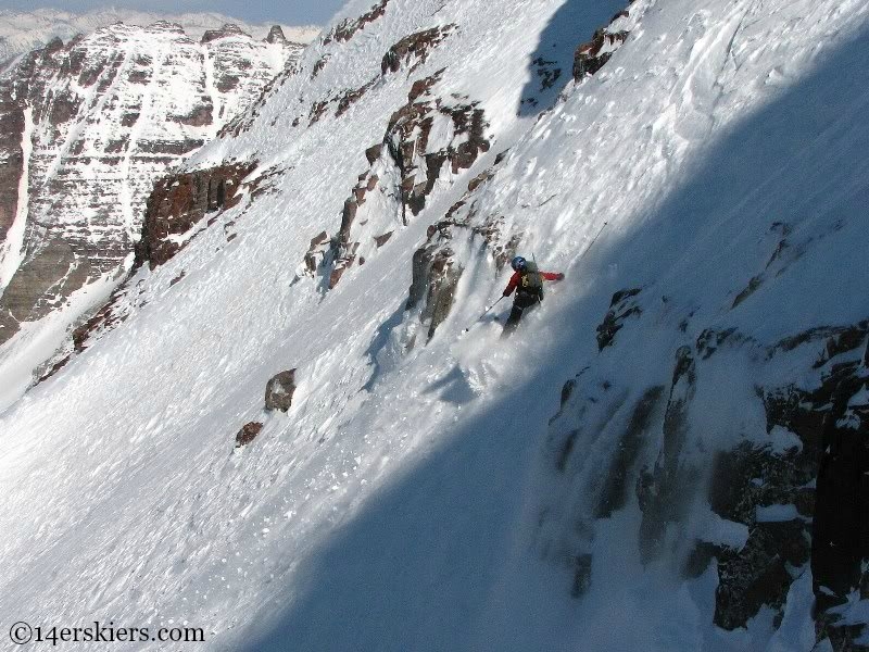 Joe Brannan backcountry skiing on North Maroon