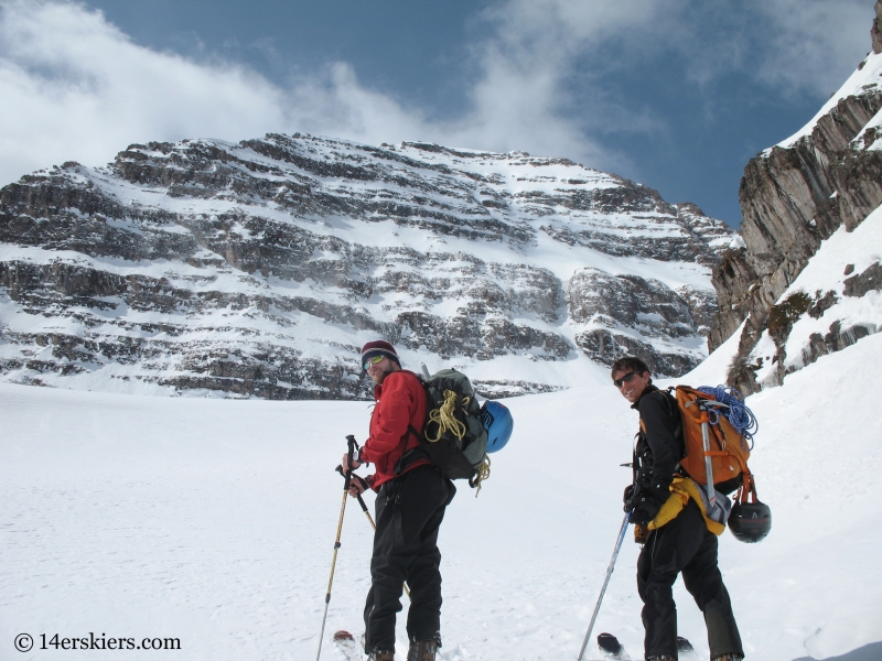 Backcountry skiing North Maroon.