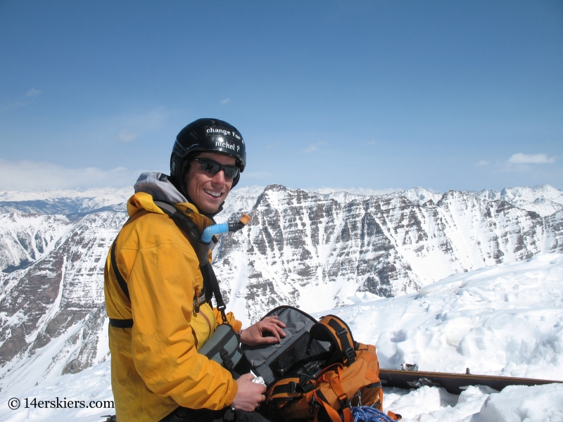 Andy Dimmen on summit of North Maroon.