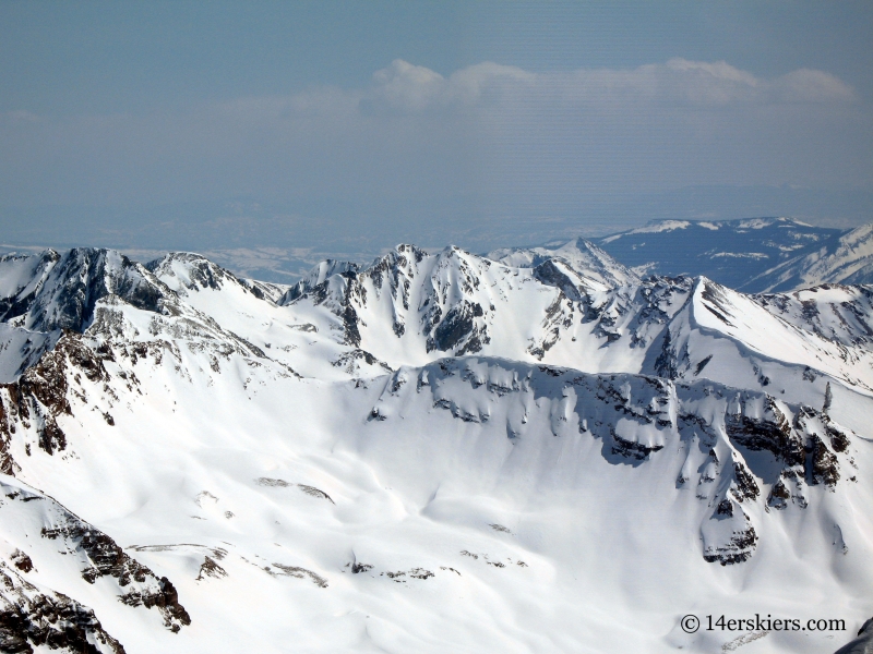 Cool lines seen from summit of North Maroon.