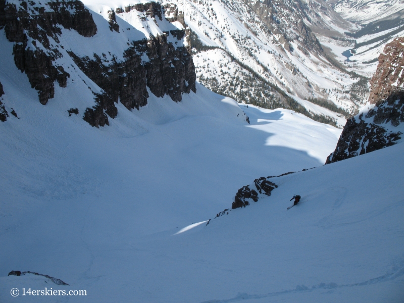 Joe Brannan backcountry skiing on North Maroon.