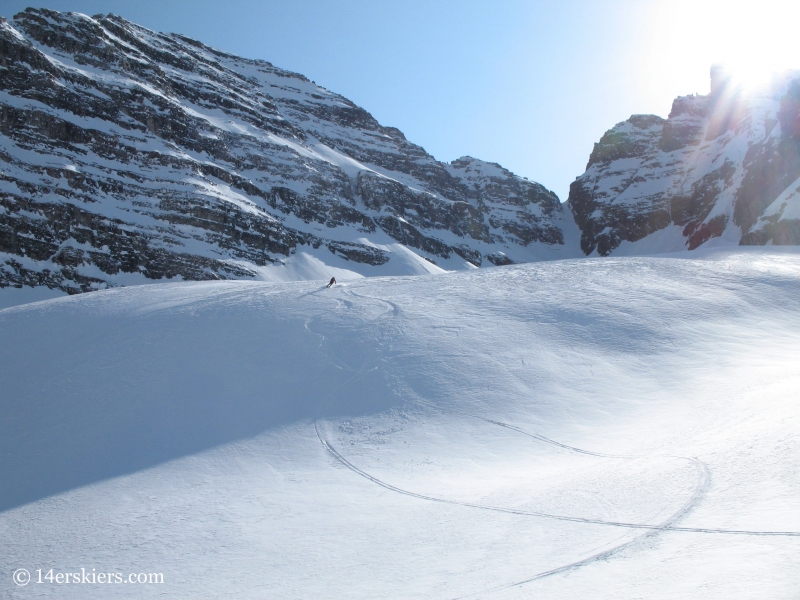 Joe Brannan backcountry skiing on North Maroon.