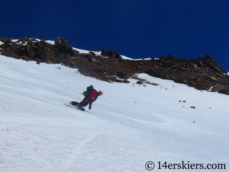 Backcountry skiing North and Middle Sisters in Oregon.