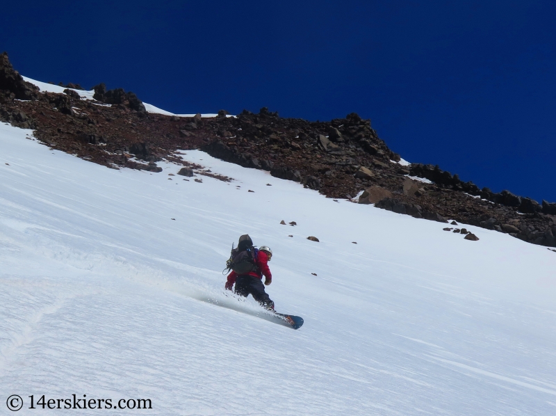 Backcountry skiing North and Middle Sisters in Oregon.