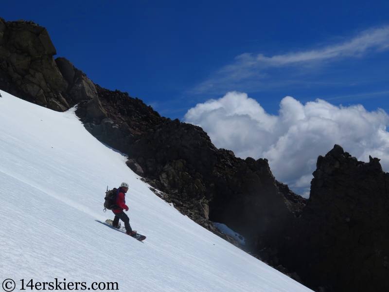 Backcountry skiing North and Middle Sisters in Oregon.