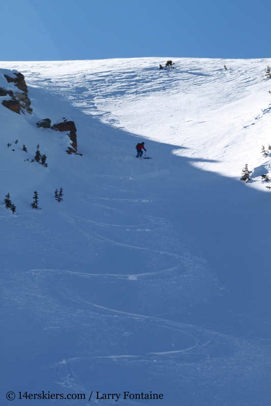 Brittany Walker Konsella backcountry skiing South Diamond Peak.