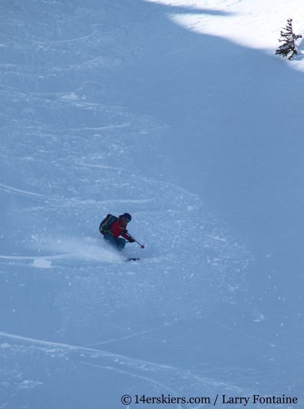 Brittany Walker Konsella backcountry skiing South Diamond Peak.