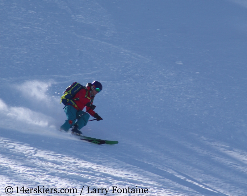 Brittany Walker Konsella backcountry skiing South Diamond Peak.