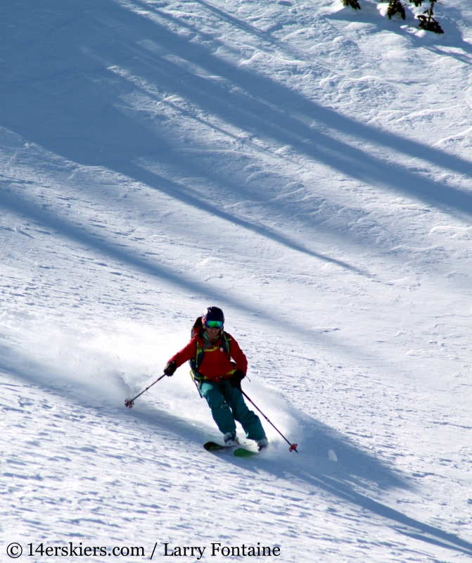 Brittany Walker Konsella backcountry skiing South Diamond Peak.