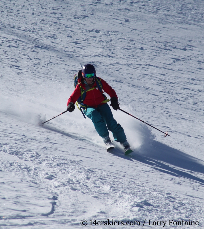 Brittany Walker Konsella backcountry skiing South Diamond Peak.