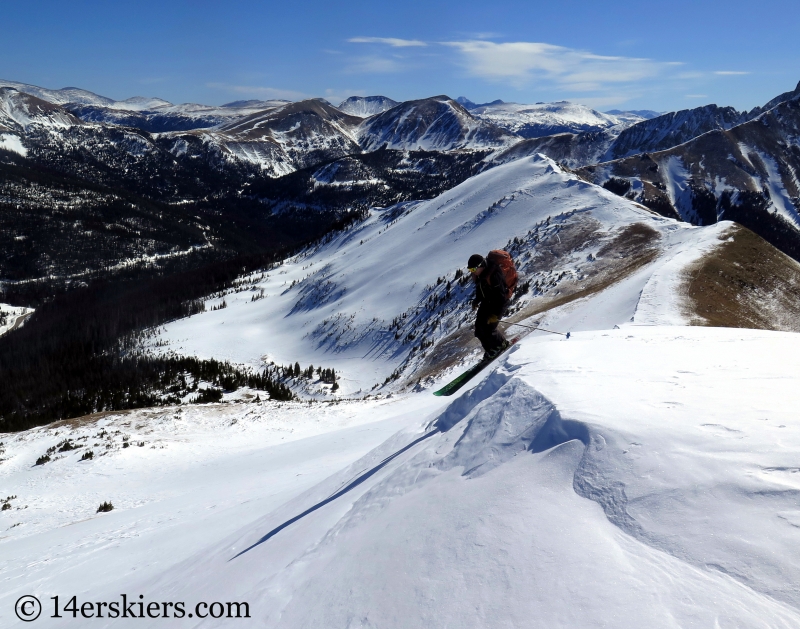 Larry Fontaine backcountry skiing North Diamond Peak.