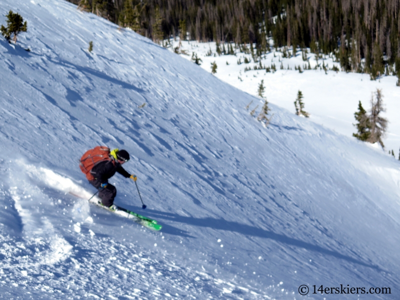 Larry Fontaine backcountry skiing South Diamond Peak.