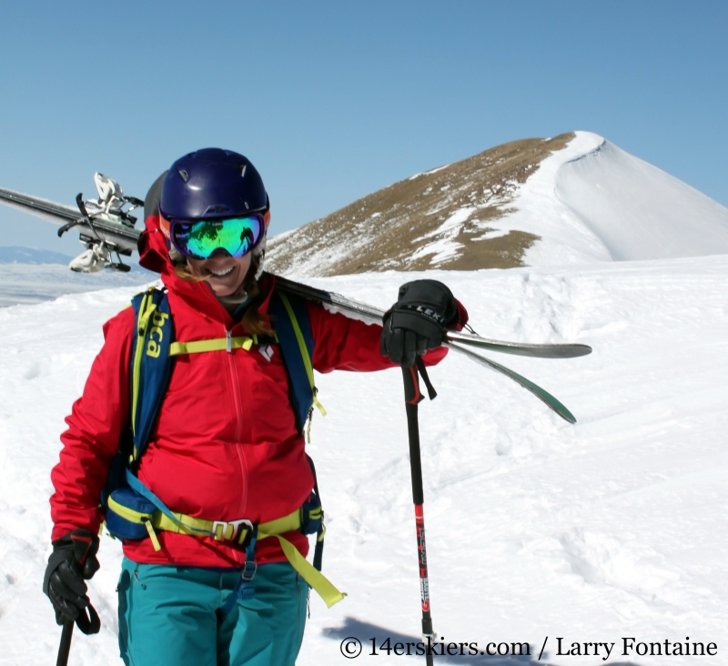 Brittany Walker Konsella climbing South Diamond Peak.