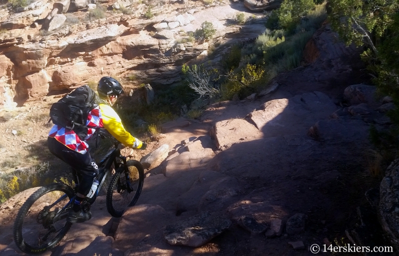 Larry Fontaine mountain biking Horsethief Loop in Fruita.